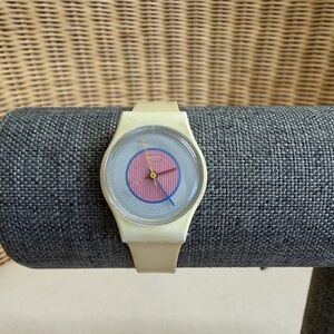Vintage Raspberry Swatch Watch from the 1980’s New Battery